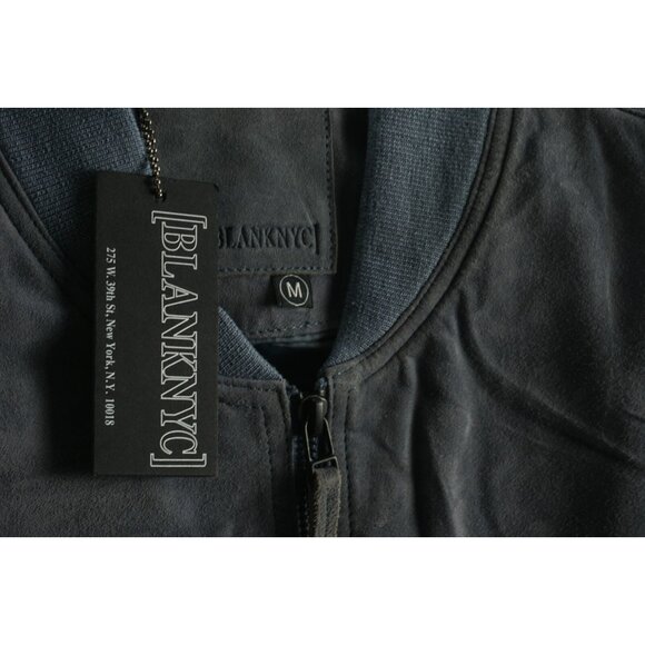 New $398 BLANKNYC Back In The Saddle Suede Leather Bomber Jacket Men's Medium - Picture 4 of 10